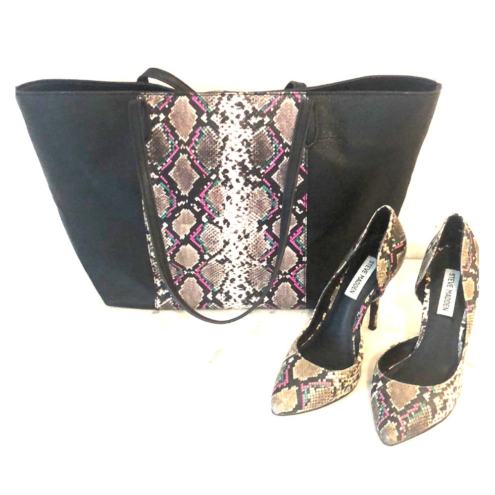 Steve Madden Set- Heels & Tote